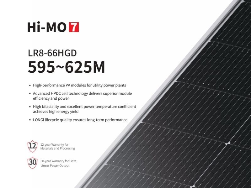 Tấm pin Longi 615W