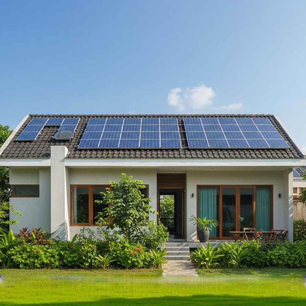 Hệ thống điện mặt trời 6kWp trên mái tôn tại Cần Giuộc